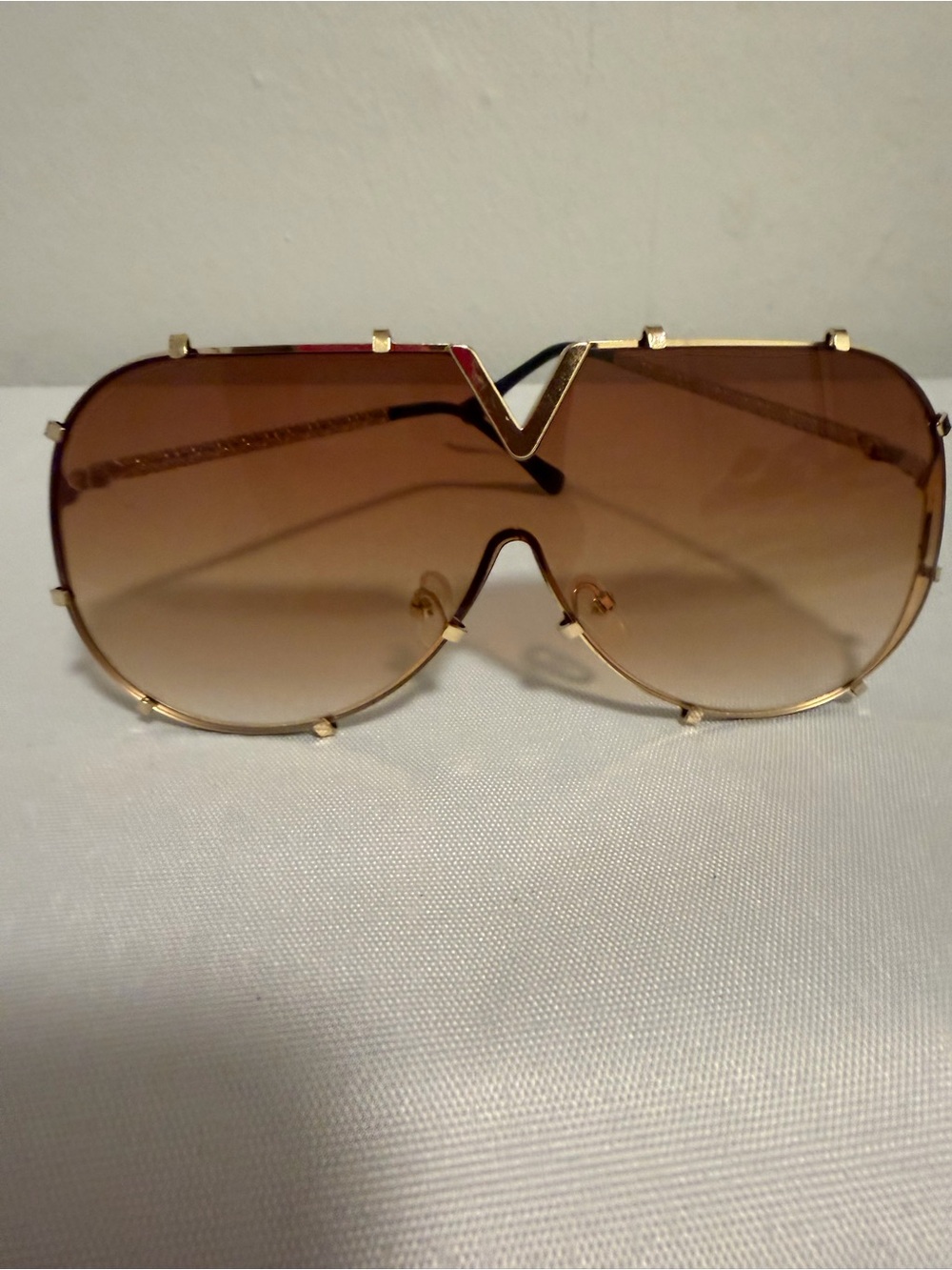 Gold Frame Brown Gradient Women's Sunglasses